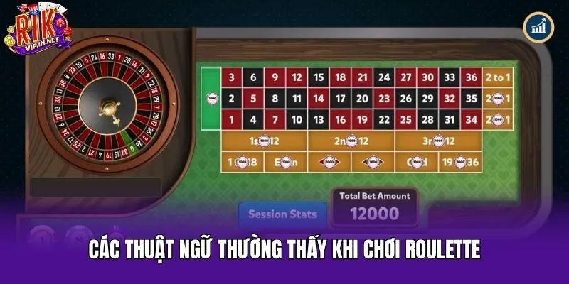 Các thuật ngữ thường thấy khi chơi Roulette